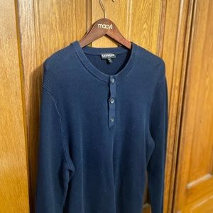 Express button up knitted style sweater